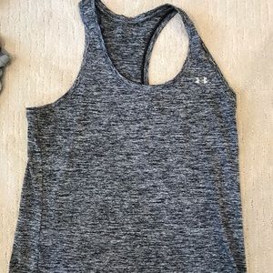 Grey under armor racer back tank